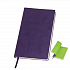 Бизнес-блокнот "Funky" A5, фиолетовый с зеленым форзацем, мягкая обложка, в линейку - Фото 1