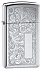 Зажигалка ZIPPO Slim® Venetian® с покрытием High Polish Chrome, латунь/сталь, 29x10x60 мм - Фото 1