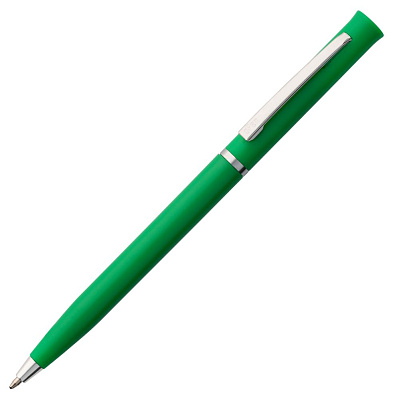 Ручка шариковая Euro Chrome, зеленая (Зеленый)