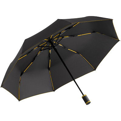 Зонт складной AOC Mini с цветными спицами  (Желтый)