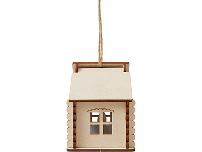 Деревянная подвеска на елку с подсветкой Lumihut