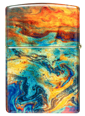 Зажигалка ZIPPO Classic с покрытием 540 Tumbled Brass, латунь/сталь, разноцветная, 38x13x57 мм