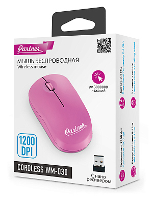 Мышь беспроводная Partner Cordless WM-030, черный