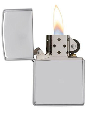 Зажигалка ZIPPO Armor™ c покрытием High Polish Chrome, латунь/сталь, серебристая, 38x13x57 мм