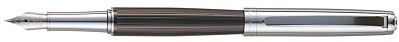 Ручка перьевая Pierre Cardin LEO, цвет - серебристый и коричневый. Упаковка B-1 (Серебристый)