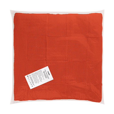 Плед Селла (Cella) вязаный, оранжевый (без подарочной коробки)