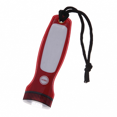 THELIX Фонарик LED карманный, ультратонкий, пластик  (Красный)