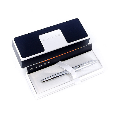 Шариковая ручка Cross Apogee. Цвет - серебристый.