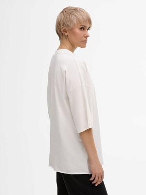 Футболка унисекс оверсайз T1, молочно-белая