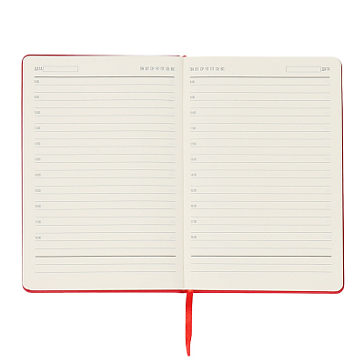 Ежедневник A5 недатированный Simflex в мягком переплёте, красный