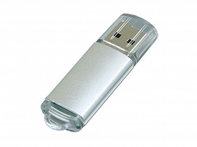 USB 2.0- флешка на 32 Гб с прозрачным колпачком (Серебристый)