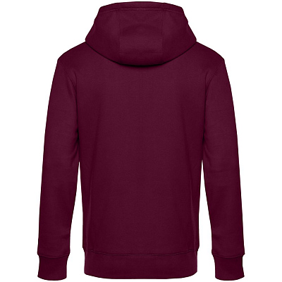 Толстовка с капюшоном унисекс King, бордовая