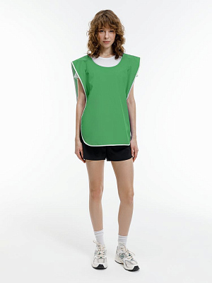 Манишка Member, зеленая с белым