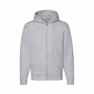 Толстовка с начесом PREMIUM HOODED SWEAT JACKET 280 (Серый меланж)