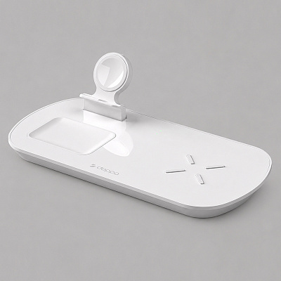 Зарядная станция 3 в 1: iPhone, Apple Watch, Airpods, беспроводная, 17,5 Вт (Белый) Зарядная станция 3 в 1: iPhone, Apple Watch, Airpods, беспроводная, 17,5 Вт (Белый)