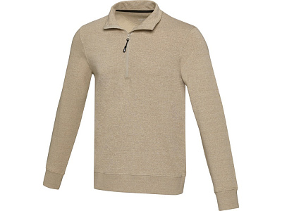 Свитер с молнией Tin из органического хлопка, унисекс (Бежевый)