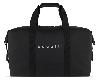 Сумка дорожная BUGATTI Rina, чёрная, переработанный полиуретан, 70х25х28 см, 35 л