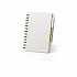 Набор GLICUN: блокнот B6 и ручка, рециклированный картон/пластик с пшеничным волокном, бежевый - Фото 1