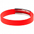 Силиконовый браслет Brisky с металлическим шильдом, красный - Фото 2