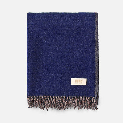 Плед Devika, синий с бежевым (Бежевый)