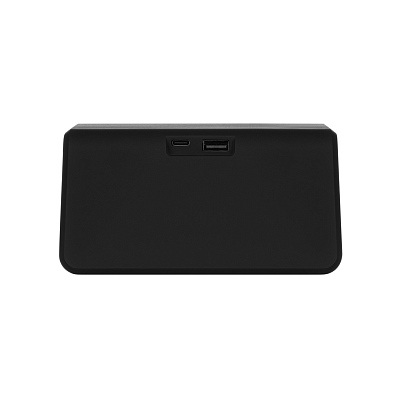 Зарядная станция с часами 15W Флейм (Flame), черная