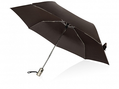 Зонт складной Оупен (Коричневый/серебристый/черный)