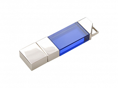 USB 2.0- флешка на 32 Гб кристалл мини (Синий)