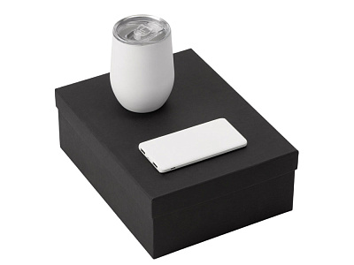 Подарочный набор COLOR IT с термокружкой и повербанком (Белый)