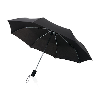 Зонт-полуавтомат Swiss Peak Traveller из rPET AWARE™, d106 см (Черный;)