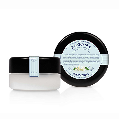 Крем для бритья Mondial "ZAGARA" с ароматом флёрдоранжа деревянная чаша 140 мл