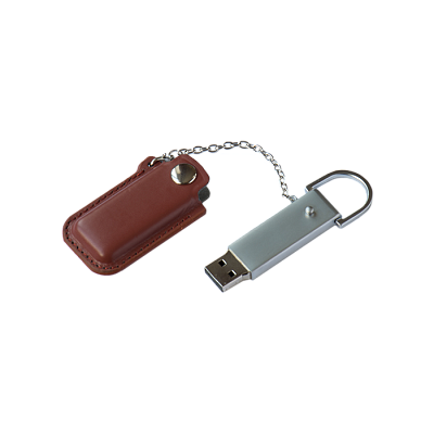 Кожа 05 Кармашек, синий, 4Гб, переходник мини-универсальный