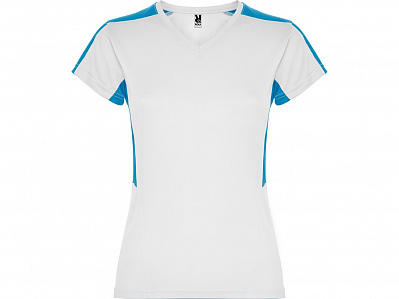 Спортивная футболка Suzuka женская (Белый/бирюзовый)