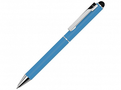 Ручка шариковая металлическая Straight SI Touch (Голубой)