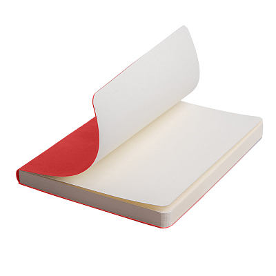 Ежедневник недатированный Tony, А5, красный, кремовый блок в клетку