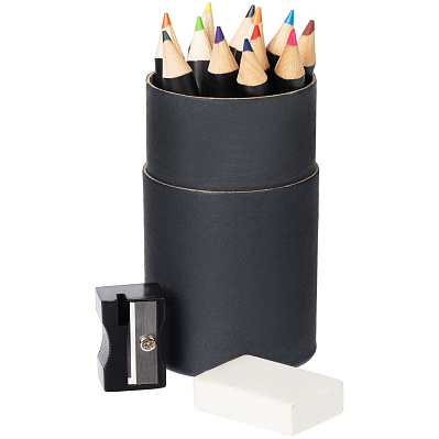 Набор цветных карандашей Pencilvania Tube Plus  (Черный)