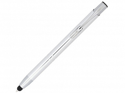 Ручка-стилус металлическая шариковая Moneta с анодированным покрытием (Titanium)