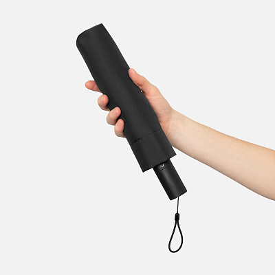 Зонт складной Филтон (Filton), черный с системой безопасности (Safety System)