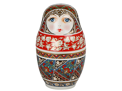 Подарочный набор Матрешка: штоф, платок