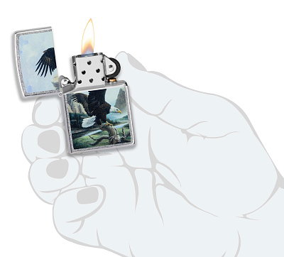 Зажигалка ZIPPO Linda Picken с покрытием Street Chrome, латунь/сталь, серебристая, 38x13x57 мм