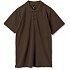 Рубашка поло мужская Summer 170, темно-коричневая (шоколад) - Фото 1