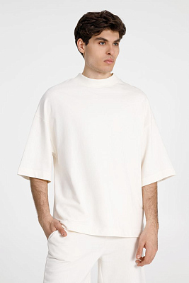 Футболка оверсайз унисекс T9, молочно-белая