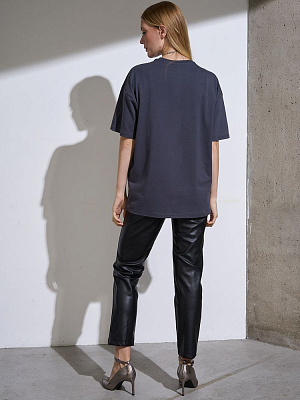 Футболка Oversize Premium, темно-серая (антрацит)