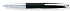 Перьевая ручка Cross ATX. Цвет - матовый черный/серебро. Перо - сталь, среднее - Фото 1