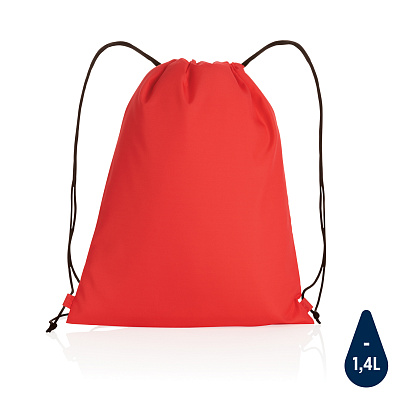Плотный рюкзак на шнурке Impact из RPET AWARE™ (Красный;)