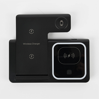 Беспроводное ЗУ Perfeo 3в1 Складной, черный