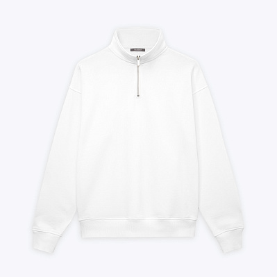 Толстовка на молнии унисекс FLOW, белая, размер 3XL/4XL (Белый)