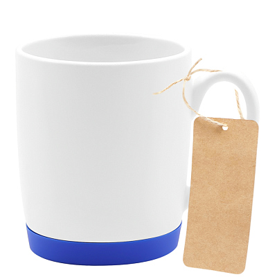 Кружка Make Me To Go, белая/синяя_с_биркой