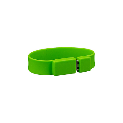 Браслет 01 Браслет промо, зеленый, 4Гб, переходник мини-пвх