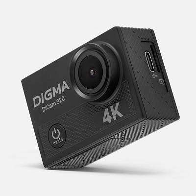 Экшн-камера Digma DiCam 320, черная (Чёрный)