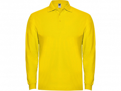 Рубашка поло Estrella мужская с длинным рукавом (Желтый)